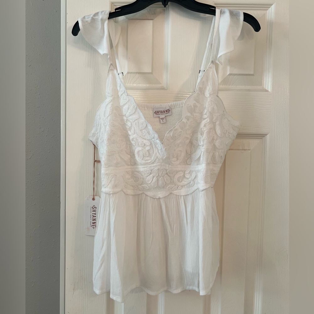 Cream lace cami